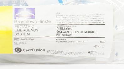 CareFusion 7700YAW Broselow/Hinkle Oxygen Delivery Module, Yellow (x)